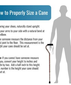 DMI Adjustable Designer Cane with Offset Handle and Strap, Leopard, Multi-colored, FSA and HSA Eligible 16 71DFI7MPzS