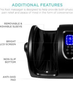 Best Choice Products Foot Massager Machine Shiatsu Leg Massager, Therapeutic Reflexology Calf Massager w/Blood Circulation, Nerve Pain, Deep Kneading, High-Intensity Rollers - Satin Black 24 71DFSQ6NNJL