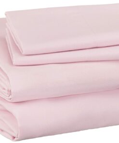 Amazon Basics Kid's Easy Care Microfiber Bed-in-a-Bag 7-Piece Bedding Set, Full/Queen, Purple Unicorns, Solid & Printed 26 71DFequptsL 2