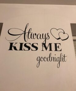 Wall Stickers,Ikevan Always Kiss Me Goodnight Wall Sticker PVC Decal Home Bedroom Living Room TV Setting Wall Sticker Romance Home Decoration 57x42cm 24 71DFnU5vhXL