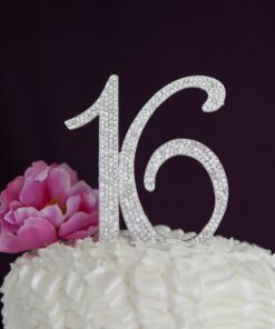 Ella Celebration 16 Cake Topper 16th Birthday Sweet 16 Party Supplies Decoration Ideas Silver Rhinestone Number (Silver) 23 71DG2kev9lL
