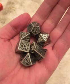 Q WORKSHOP Metal Steampunk Dice Set 7 Polyhedral Pieces 18 71DGL4dbQRL
