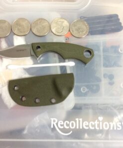 TONIFE Fixed Blade Neck Knife Full Tang 4-5/8 Inch Overall with Kydex Sheath and Ball Chain (Army Green) Army Green 18 71DGVD6f3WL