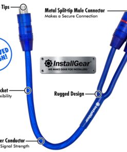 Alternative view of InstallGear 1ft Shielded 1 Female to 2 Male RCA Y Adapter Connector - RCA Splitter (2 Pack) 1F-2M (2 Pack)