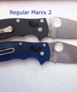 Spyderco Manix 2 Lightweight Signature Knife with 3.37" CTS BD1 Steel Blade and Translucent Blue FRCP Handle - PlainEdge - C101PBL2 34 71DGg5U6a8L