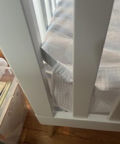 aden + anais Classic Crib Skirt, 100% Cotton Muslin, Super Soft, Tailored Fit, White 15 71DHITe9hbL