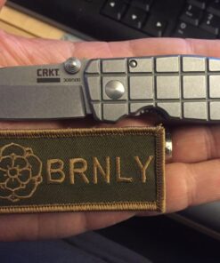 CRKT Squid Folding Pocket Knife: Compact EDC Straight Edge Utility Knife with Stainless Steel Blade and Framelock Handle Silver Stonewash 53 71DHKCPrxmL