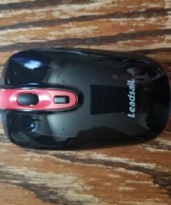 LeadsaiL Wireless Computer Mouse, 2.4G Portable Slim USB Mouse, Silent Click Cordless Mouse 3 Adjustable Levels, 4 Buttons Laptop Mouse for Windows Mac PC Notebook AA Battery-Red 34 71DHu87JhDL