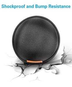 Earbuds Case 2 Pack - GLCON Small Electronic Zipper Case - Shockproof Hard EVA Storage Pouch Zipper Carrying Case for Airpods, Earphone, Ear Bud, Adapter, Cable, Charger, Headset - Black 23 71DI RtMwBL