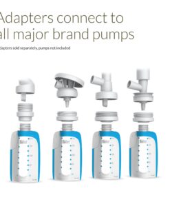 Kiinde Twist Pouch Direct-Pump Direct-Feed Twist Cap Breast Milk Storage Bags for Pumping, Freezing, Heating and Feeding, Pre-Sterilized, 6 Ounce, pack of 80 6oz 6 Ounce (Pack of 80) 26 71DI6NRILmL