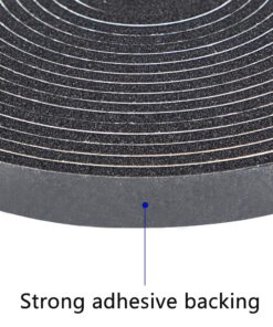 Yotache Adhesive Foam Tape 3 Rolls Total 50 Feet Long 1/2 Inch Wide X 1/8 Inch Thick, Insulation Soundproofing Neoprene Rubber Door Weather Stripping, 3 X 16.5 Ft Each 1/2 x 1/8" 11 71DIoG7tOQL