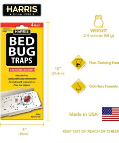 Harris Bed Bug Early Detection Glue Traps (4/Pack) 4 Traps 30 71DJ0kR1cXL