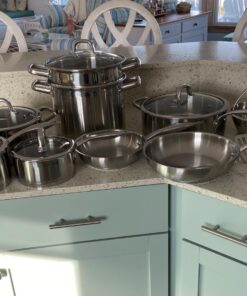 Duxtop Professional Stainless Steel Pots and Pans Set, 17PC Induction Cookware Set, Impact-bonded Technology 50 71DJHXkg7XL