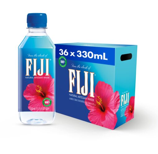 FIJI Natural Artesian Bottled Water 330 mL / 11.15 Fl Ounce (Pack of 36) Artesian Water