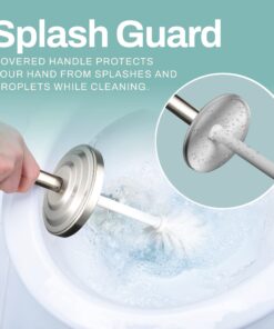 2 Pack Stainless Steel Modern Toilet Brush & Holder Set Bathroom Bowl Cleaner Brush with Caddy 2 Pack 9 71DJXxGIqL