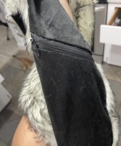 Alternative view of Grey Gray Wolf Anime Faux Animal Hood Hoods Mittens Gloves Scarf Paws Ears