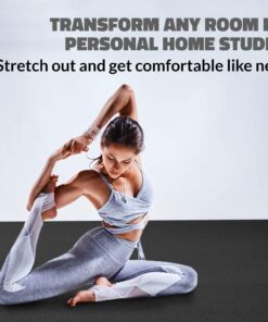 Gorilla Mats Premium Large Yoga Mat – 7' x 5' x 8mm Extra Thick & Ultra Comfortable, Non-Toxic, Non-Slip Barefoot Exercise Mat – Works Great on Any Floor for Stretching, Cardio or Home Workouts 7' x 5' x 8mm (84" Long x 60" Wide) 21 71DLTdGyFvL 1