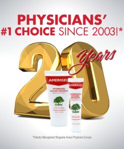 AMERIGEL Hydrogel Wound Dressing (1 oz.) Two Pack - Provides Moisture-Rich Healing Environment for Dry Wounds 1 Ounce (Pack of 2) 12 71DLUq uQxL