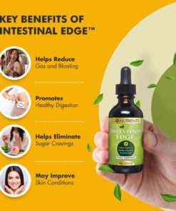 Go Nutrients Intestinal Edge Gut Detox Cleanse for Humans: Enhance Digestive Health, Boost Energy, Clear Skin with Black Walnut, Wormwood, Clove & Gentian Root for Adults & Kids 2oz Liquid Drops 25 71DM7bds55L