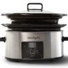 Crock-Pot Choose-a-Crock 6 Quart and Split 2.5 Quart Double Slow Cooker and Food Warmer, Programmable Slow Cooker with Timer, Stainless Steel 21 71DMByau50L