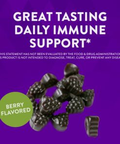 Nature's Way Sambucus Elderberry Immune Gummies, Daily Immune Support for Kids and Adults*, with Vitamin C, Vitamin D3, Zinc, Gluten Free, Vegetarian, 60 Gummies (Packaging May Vary) 60 Count (Pack of 1) Elderberry Gummies, 60ct 24 71DMz6yaB4L 1
