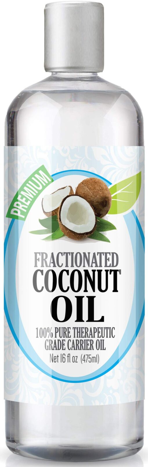 Healing Solutions Fractionated Coconut Oil - 16oz Bottle 16 Fl Oz (Pack of 1)