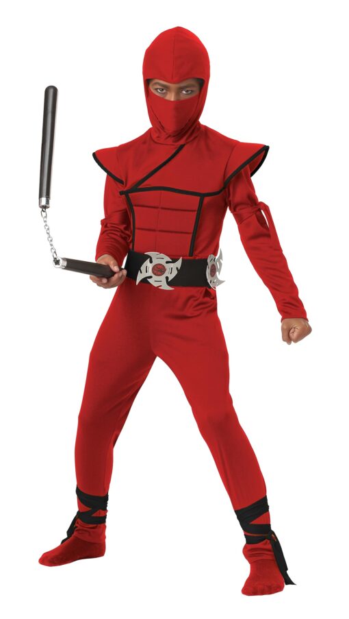 Boys Red Stealth Ninja Costume Small (6-8)