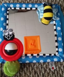 Sassy Tummy Time Floor Mirror | Developmental Baby Toy | Newborn Essential for Tummy Time | Great Shower Gift, Blue, 10 Inch (Pack of 1) 30 71DP1q7GeL