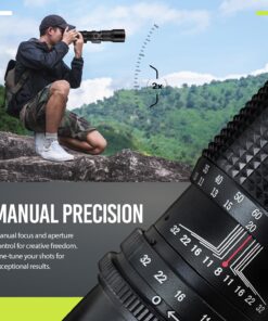 Big Mike’s High-Power 500mm/1000mm f/8 Manual Telephoto Lens for Nikon DSLR, Black 38 71DP4SxdrEL