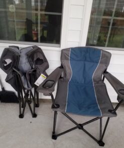 LivingXL 500-lb. Capacity Heavy-Duty Portable Chair Charcoal 500 lb 18 71DPEbeff4L