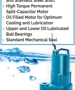 Barnes Cast Iron Sewage Pump, 1/2 hp, 115V, 1 Phase, 2-Inch NPT Vertical Discharge, 71 GPM, 25-Foot Head, Manual No Float 10 71DPPEWhaSL