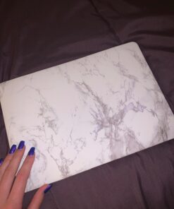 MOSISO Compatible with MacBook Pro 13 inch Case M2 2023, 2022, 2021-2016 A2338 M1 A2251 A2289 A2159 A1989 A1708 A1706, Plastic Pattern Hard Shell Case&Keyboard Cover&Screen Protector,White Marble 72 71DPhtXYdbL