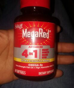 MegaRed Fish Oil + Krill Oil 900mg Omega 3 Supplement with EPA & DHA, Supports Heart, Brain, Joint and Eye Health, No Fishy Aftertaste - 60 Softgels (60 servings) 21 71DPkhMEWxL 2