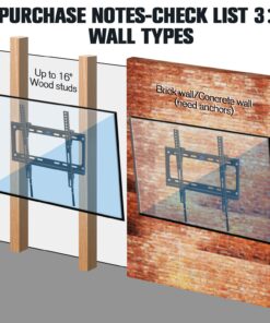 Mounting Dream Tilting TV Mounts for Most 26-60 Inch LED, LCD TVs up to VESA 400 x 400mm and 88 LBS Loading Capacity, TV Wall Mount with Unique Strap Design for Easily Lock and Release MD2268-MK 31 71DQ6oalJgL