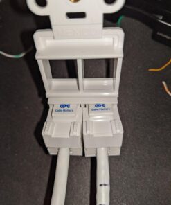 Cable Matters UL Listed 25-Pack RJ45 Keystone Jack, Cat6 Keystone Jacks in White and Keystone Punch-Down Stand 32 71DQqnxlWgL