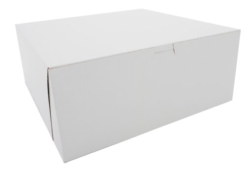 SCT White One-Piece Non-Window Bakery Boxes, 12 x 12 x 5, White, Paper, 100/Carton 12" L x 12" W x 5" H - 100ct