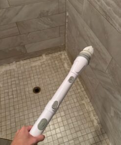 Electric Spin Scrubber, Voweek Cordless Power Scrubber with 4 Replaceable Brush Heads Adjustable Extension Handle, Electric Cleaning Brush for Bathroom, Tub, Tile, Floor, Kitchen - Blue 28 71DRIWvT7hL