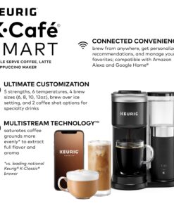 Keurig K-Cafe SMART Single Serve K-Cup Pod Coffee, Latte and Cappuccino Maker, Black 49 71DS6fcsWLL