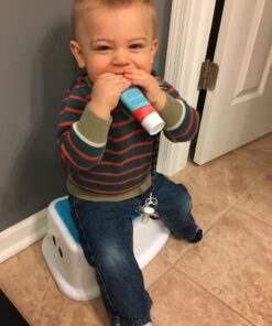 Kids Best Friend Boys Blue Step Stool, Take It Along in Bedroom, Kitchen, Bathroom and Living Room. Great For potty Training! 27 71DSFZZNuQL