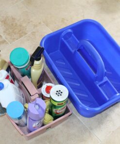 Akro-Mils 09185 Plastic Tote Tool & Supply Cleaning Caddy with Handle, (18-3/8-Inch x 13-7/8-Inch x 9-Inch), Blue (09185BLUE) Tote Caddy 27 71DSmstUWAL 3