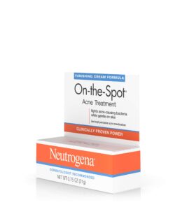 Neutrogena On-The-Spot Acne Spot Treatment with 2.5% Benzoyl Peroxide Acne Treatment Medication to Treat Face Acne, Gentle Benzoyl Peroxide Pimple Cream for Acne Prone Skin Care.75 oz 0.75 Ounce (Pack of 1) 25 71DSueobvL