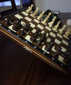 Travel Magnetic Chess Set w/ Wooden 10.4" Board and Chessmen 13 71DSytKaZpL