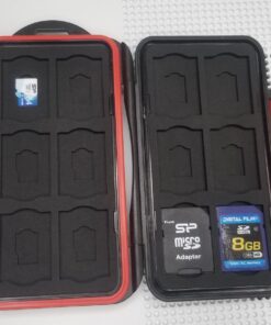 Kiorafoto Professional Water-Resistant Anti-Shock Holder Storage SD SDHC SDXC TF Memory Card Case Protector Cover with Carabiner for 12SD Cards & 12 Micro SD Cards for 12 SD + 12 Micro SD 51 71DT5f0SwSL