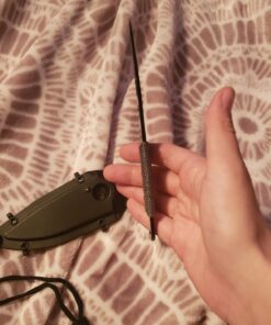 Master USA MU-1119GC Tactical Neck Knife, Black Blade, Cord-Wrapped Steel Handle, 6.75-Inch Overall, Grey Camo 45 71DTEK0fWL