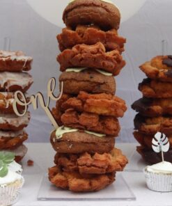 Darice Victoria Lynn Clear, 5 Piece Set with Two 10” and Three 15 Display Treats at Weddings, Showers and Other Ev Acrylic Donut Stands 35 71DTUlL92wL