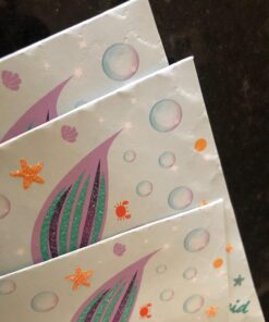 WERNNSAI Mermaid Party Invitations - 20 Set Magical Glitter Fill in Mermaid Invitations with Envelopes for Kids Girls Birthday Baby Shower Wedding Pool Mermaid Themed Party Supplies Mermaid-A 42 71DUDg8eY1L