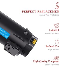 Toner Kingdom Compatible Toner Cartridge Replacement for Xerox Phaser 6510 Xerox WorkCentre 6515 for Xerox 6510dn 6515dn Printer-106R03477 106R03478 106R03479 106R03480(5500 Black, 2400 Color, 5 Pack) 14 71DUIe 1VZL