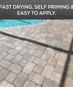 5 Gal. DOMINATOR SG+ Clear Acrylic Sealer | High Gloss Paver Sealer | Wet Look, Color Enhancing | Professional Grade | Concrete Pavers and Decorative Concrete | Fast Dry | Driveway, Patio and Walkways 29 71DVQ4PTVvL