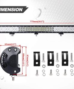 Alternative view of Auxbeam 30 inch LED Light Bar 198W Light Bar Combo with 66pcs 3W Led Chips Driving Light for Off-Road Truck 4x4 Military Mining Boating Farming and Heavy Equipment