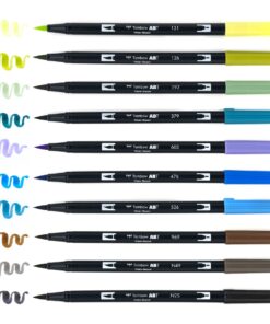 Tombow 56169 Dual Brush Pen Art Markers, Landscape, 10-Pack. Blendable, Brush and Fine Tip Markers 10 Count (Pack of 1) 31 71DWpKpLJOL
